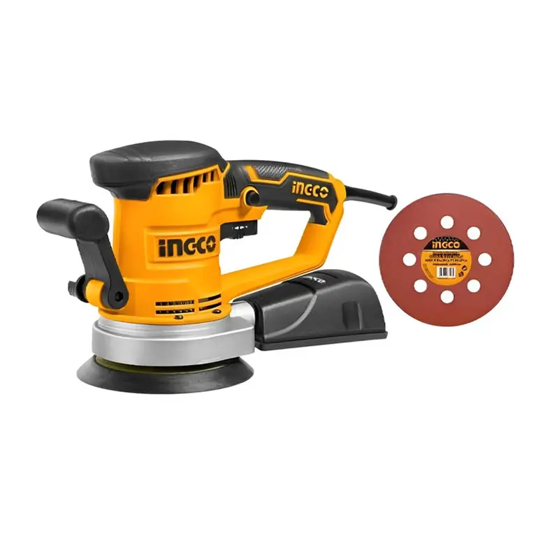 Ingco 150 mm Rotary Sander With 5 pcs Sanding Disk 450W, 13000 RPM (RS4508)